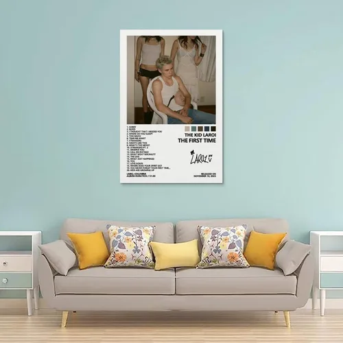 Vista 2 de MOZEU Póster de The Kid Laroi The First Time Music Album Cover Posters para habitación, lienzo estético, arte de pared, decoración de dormitorio, 16