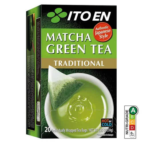 Vista 4 de Bolsa de té verde Matcha Itoen, jengibre, 1.06 oz