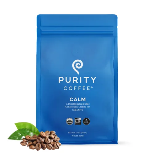 Vista 10 de Purity Coffee BALANCE - Grano entero de tostado medio descafeinado 2/3 (bolsa de 12 onzas) Agua de montaña orgánica USDA de grado especial