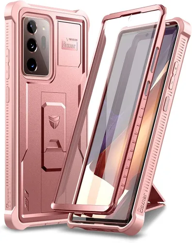 Vista 10 de Dexnor Funda para Samsung Galaxy Note 20 Ultra 5G, [Protector de pantalla y soporte integrados] Protección de grado militar resistente a prueba