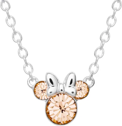 Vista 19 de Disney Minnie Mouse Birthstone Necklace for Women Official License Rosa de abril - Cristal transparente