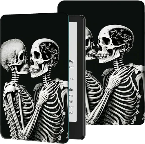 Vista 56 de Funda para Kindle de 6 pulgadas (11.ª generación, versión 2024/2022) delgada de piel sintética, ajustable, multiángulo, Smart Shell con función