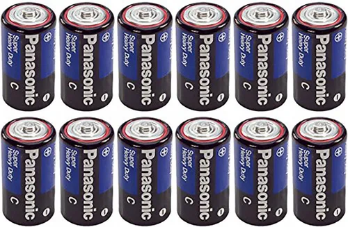 Vista 4 de 4 pilas Panasonic tamaño C súper resistente, zinc, carbono