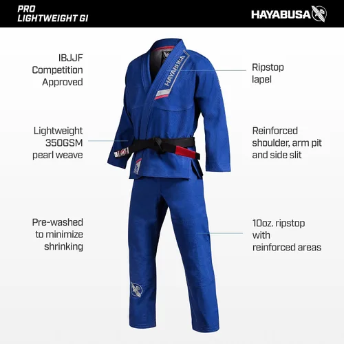 Vista 8 de Hayabusa Jiu Jitsu Gi de tejido perlado ultraligero