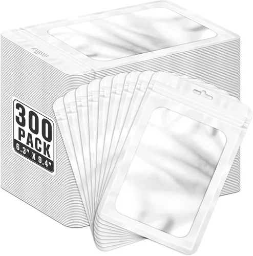 Vista 22 de ANZNKU 300 bolsas holográficas de Mylar resellables, bolsas resellables de 4x6 pulgadas para pequeñas empresas, bolsa de kit para resaca a prueba