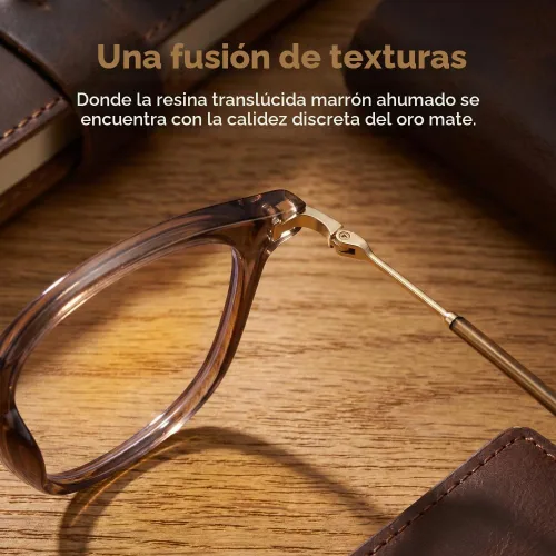 Vista 5 de Shiratori Square Blue Light Blocking Glasses for Women Men, Lightweight Frame Anti Eyestrain Computer Glasses Marrón