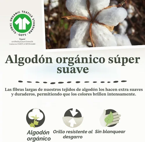 Vista 5 de LA SIESTA Flora Blossom - Hamaca clásica familiar de algodón orgánico, tamaño King