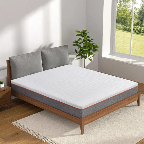 Vista 10 de VECELO Cubrecolchón de espuma viscoelástica con infusión de gel, tamaño individual, protector de colchón fresco de 2 pulgadas con funda lavable
