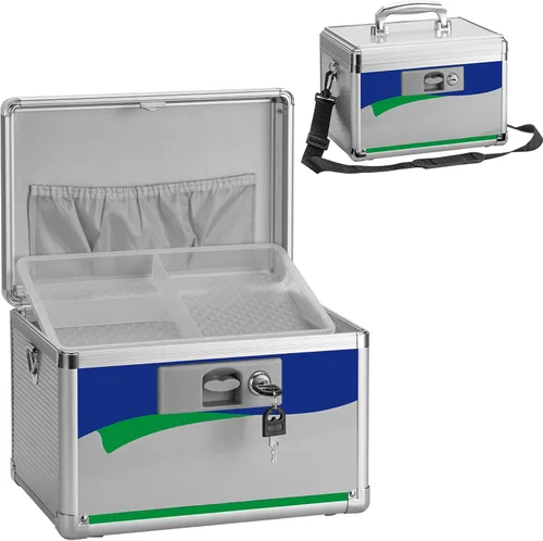 Vista 11 de Caja de medicamentos con cerradura para medicación segura – 10 x 6 x 6.7 pulgadas – Caja de almacenamiento con cerradura para medicamentos, botiquín