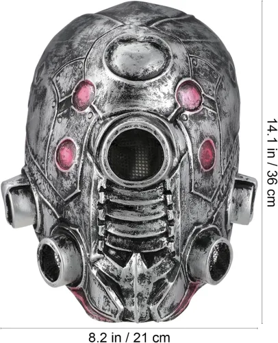 Vista 6 de Máscara Steampunk Novedad Robot Máscara para Halloween Cosplay