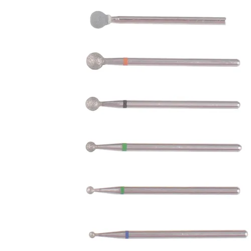 Vista 4 de Brocas de uñas limpias para cutículas en forma de bola, 6 piezas para preparación de uñas Broca de uñas de piedra de diamante para manicura