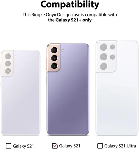 Vista 2 de Ringke Onyx Design - Funda compatible con Galaxy S21 Plus, TPU resistente y duradero, a prueba de golpes, con parte trasera de serigrafía, graffiti