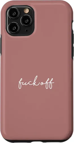 Vista 29 de Funda para iPhone 16 Dusty Rose Fuck Off Divertida manuscrita a mano con refranes sarcásticos groseros