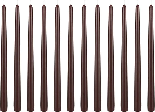 Vista 7 de Mega Candles 48 velas cónicas negras rectas sin perfume, vela de cera vertida a mano de 4 x 3/4 pulgadas, decoración del hogar, recepciones de boda