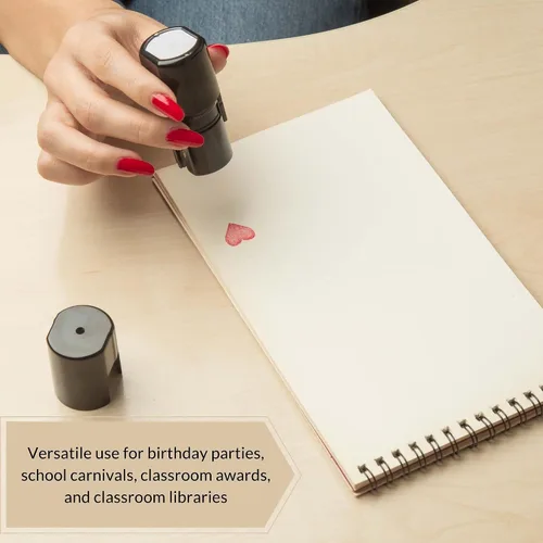 Vista 3 de Sellos autoentintados para profesores, sello para profesores para aula (corazón)