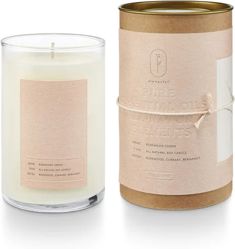 Vista 10 de ILLUME Elemental Collection, vidrio natural de hoja de cedro cítrico, vela de 11.5 onzas, 11.5 onzas, rojo