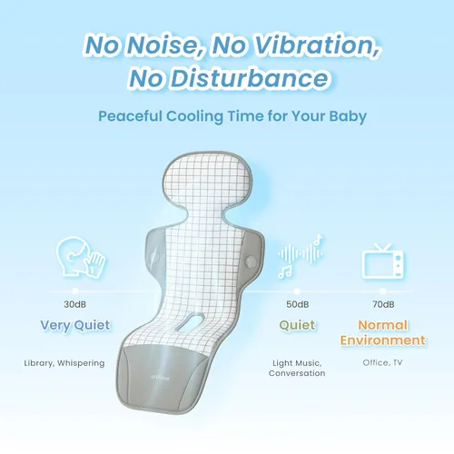 Vista 7 de Unilove Cova AI Smart Baby Stroller Cooling Pad - Nightfall Black