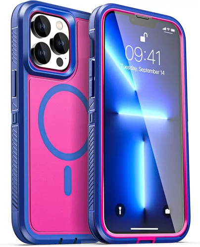 Vista 10 de AICase Funda para iPhone 13 Pro Max [compatible con Magsafe], protección magnética resistente contra caídas, cuerpo completo, a prueba de golpes, a