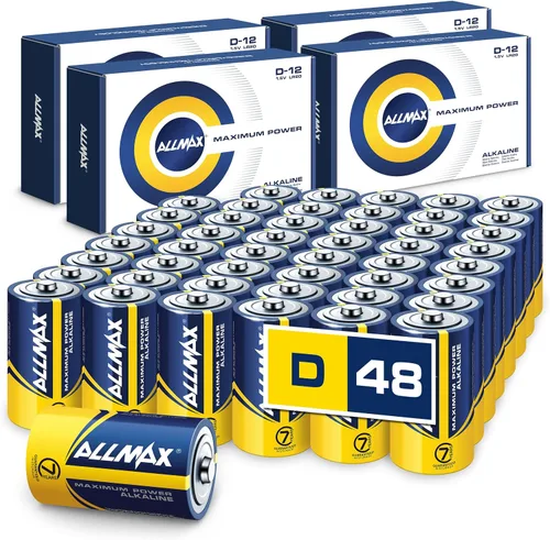 Vista 7 de Allmax C - Pilas alcalinas de máxima potencia (6 unidades) – Diseño de larga duración, a prueba de fugas, 7 años de vida útil, máximo rendimiento