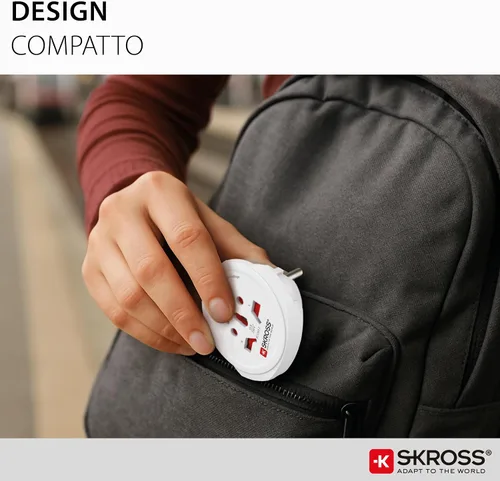 Vista 7 de Skross Adaptador de viaje del mundo a Europa, blanco