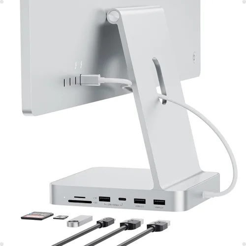 Vista 9 de HUB USB C para iMac de 24 pulgadas 2024 M4 con carcasa M.2 SSD NVMe de 4 TB