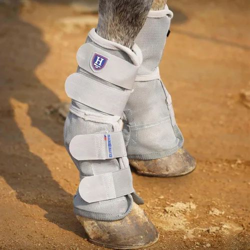 Vista 14 de Harrison Howard Botas para moscas de caballo, ajuste contorneado, protectores de piernas, botas de malla densa con ventilación cómoda y protección