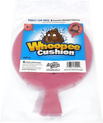 Vista 2 de Laughing Smith Whoopie - Paquete familiar de cojines (paquete de 6, 6 pulgadas), juguetes de broma a granel para recuerdos de fiesta, bolsas