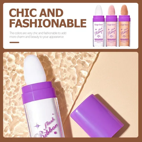 Vista 4 de FOMIYES 3 unidades de polvo iluminador para rostro, cuerpo y cabello, polvo brillante de palmaditas rosa perla y marrón dorado para tonos de piel