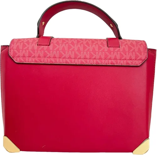 Vista 2 de Michael Kors Berry Multi Manhattan - Bolso escolar de cuero con asa superior mediana Berry RedMulti