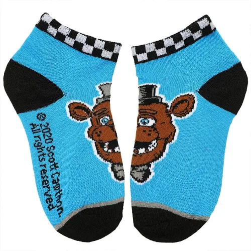 Vista 5 de Five Nights at Freddys Horror Video Game Youth Paquete de 5 calcetines tobilleros, Multi colorido