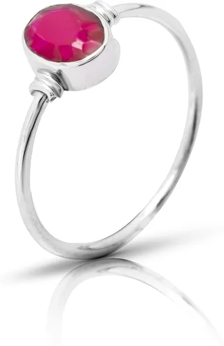 Vista 2 de Anillo de plata de ley 925 con piedras preciosas étnicas, talla 5-10 de EE. UU.