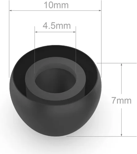 Vista 2 de 10 pares de almohadillas pequeñas de silicona de repuesto para auriculares (transparentes)