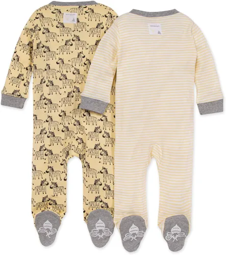 Vista 2 de Burts Bees Baby - Pijama de una pieza enterizo de bebé de 100 algodón orgánico con cremallera frontal para dormir