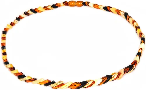 Vista 4 de AMBERAGE Collar de ámbar báltico natural para adultos, Ámbar