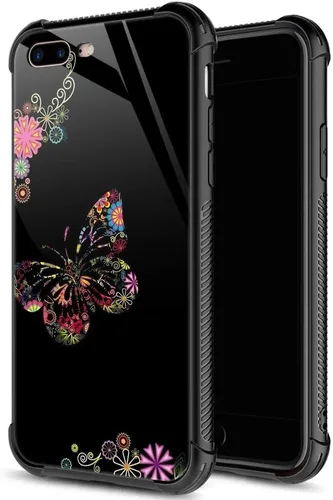 Vista 10 de ZHEGAILIAN Funda para iPhone 7/8 Plus, protección de grado militar, esquinas a prueba de golpes, funda antiarañazos para iPhone 7/8 Plus, girasol
