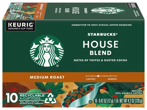 Vista 33 de Starbucks Cápsulas de café K-Cup, café de tostado medio con 2X cafeína mezcla de la casa para cafeteras Keurig, 100% arábica, 6 cajas