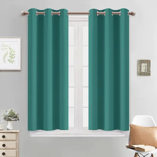 Vista 91 de Yakamok Cortinas opacas para dormitorio, aislamiento térmico, cortinas de oscurecimiento de habitación para sala de estar, juego de 2 paneles