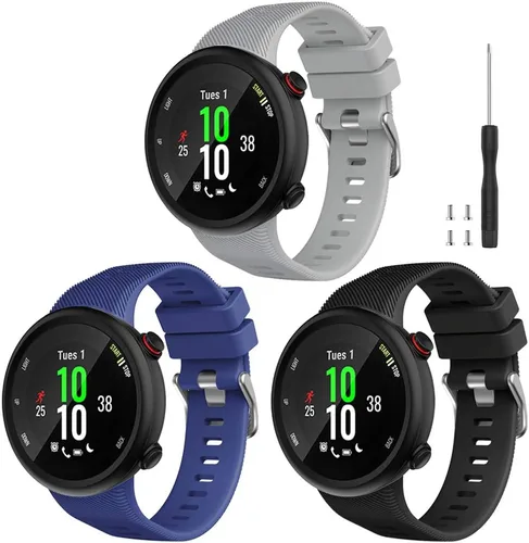 Vista 13 de Compatible con la correa Garmin Forerunner 45S, correa de repuesto deportiva de silicona suave, pulsera de fitness para Garmin Forerunner 45S