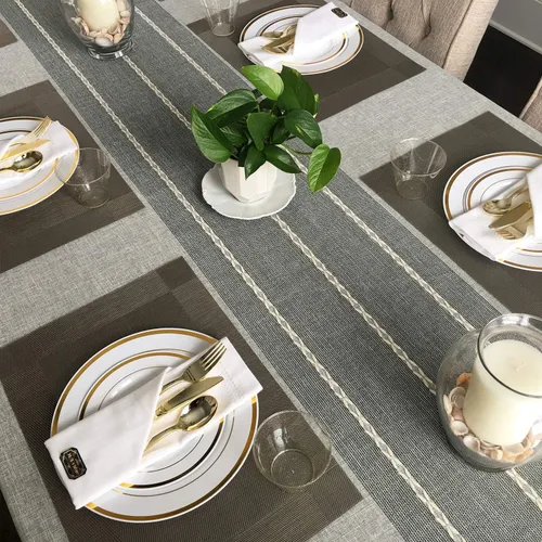 Vista 4 de Juego de cubiertos de plástico dorado de 120 piezas, reutilizables y reciclables, utensilios de plástico dorado para bodas, aniversarios, duchas
