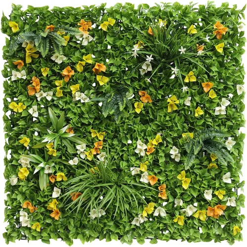 Vista 28 de ECOOPTS Rejilla de privacidad de hiedra sintética, paneles artificiales de boj de 20 x 20 pulgadas, plantas de seto topiario para decoración de #3