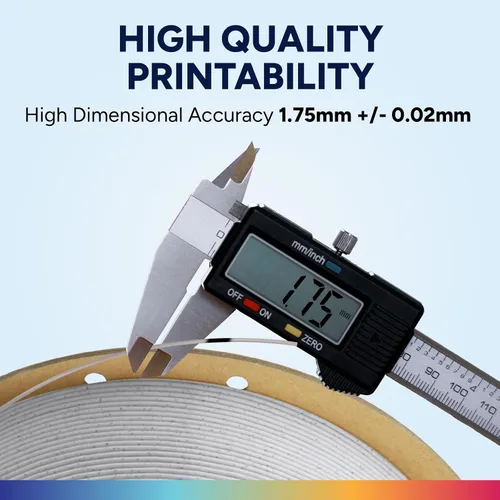 Vista 25 de OVERTURE - Filamento de ácido poliláctico (Easy PLA) para impresora 3D de 1.75 mm, bobina de cartón de 2.2 libras, precisión dimensional +/- 0.02