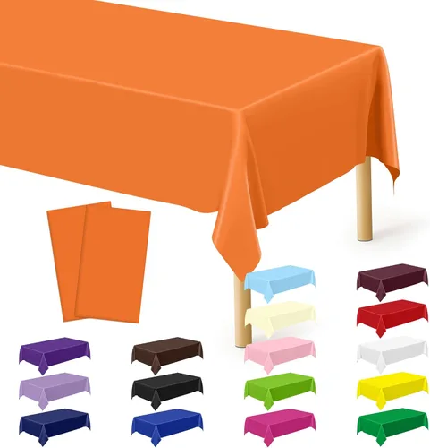 Vista 103 de Suministros de regreso a clases, 2 manteles de 108 x 54 pulgadas, manteles desechables coloridos para el primer día de escuela, rectangular