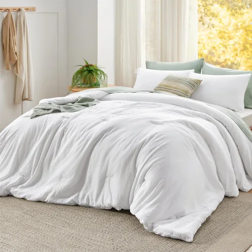 Vista 58 de Bedsure Juego edredón suave prelavado individual/individual XL, 365 días, cálido relleno alternativo GentleSoft™, 1 edredón ligero:68x88 pulgadas