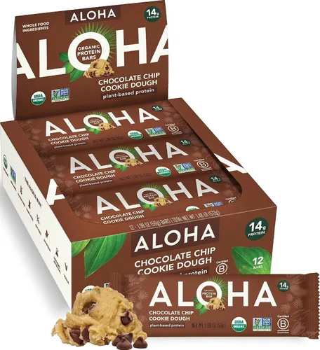 Vista 31 de ALOHA Barras de Proteína Orgánicas a Base de Plantas - Paquete de Variedad de 6 Sabores - 12 Unidades, Barras de 1.9oz - Aperitivos Veganos, Bajo