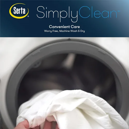 Vista 7 de Serta Simply Clean - Protector de colchón de triple acción, impermeable, ultra suave y resistente a las manchas, lavable a máquina, individual