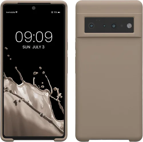 Vista 183 de kwmobile Funda Compatible con Google Pixel 6 Pro - Funda de Teléfono de Silicona TPU con Acabado Suave - Azul Caribe