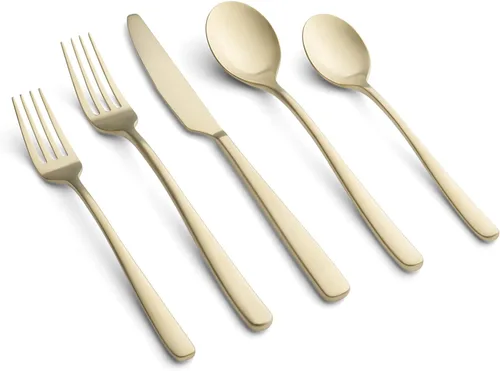 Vista 6 de CAMBRIDGE Silversmiths Rise - Colección de cubiertos de acero inoxidable, espejo, 20 piezas, servicio para 4