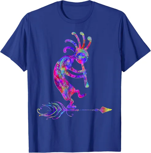 Vista 25 de Native American Kokopelli With Feather 2 - Camiseta Fan Fun, Negro, S