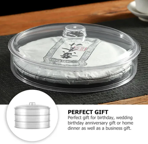 Vista 8 de Cabilock Contenedor para pan de pan, caja de almacenamiento de té de hojas sueltas, acrílico, transparente, apilable, caja de té PU, contenedor
