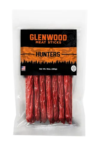 Vista 5 de Glenwood - Palitos de carne altos en proteínas, mini palitos de carne en bolsa resellable de 10 onzas (miel caliente)
